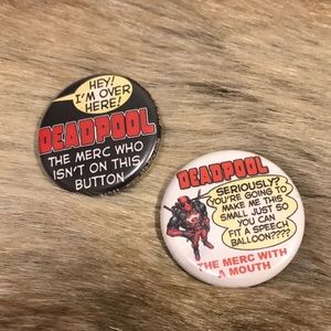 Marvel Deadpool button pins funny button pins